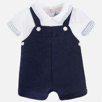 Baby boy short sleeve onesie overall style Mayoral