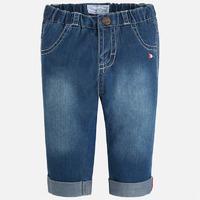 baby boy denim style trousers with rolled hem mayoral