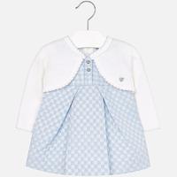 Baby girl long sleeve dress in jacquard Mayoral