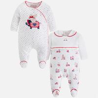 baby girl set of two interlock pyjamas mayoral