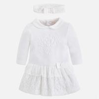 baby girl long sleeve dress with headband mayoral