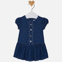 Baby girl denim style dress with buttons Mayoral