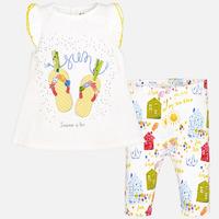 baby girl cropped trousers and short sleeve t shirt mayoral