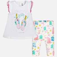 Baby girl cropped trousers and short sleeve t-shirt Mayoral