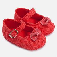 baby girl shoes with guipure and bow mayoral