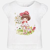 baby girl short sleeve embroidered hem t shirt mayoral