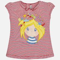 Baby girl short sleeve t-shirt with frill Mayoral