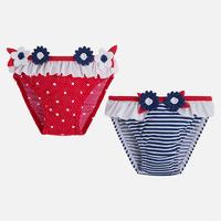 Baby girl swimsuits with ruffles and flowers Mayoral