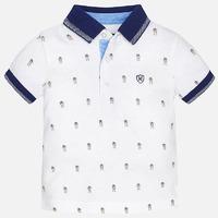 Baby boy short sleeve polo with print Mayoral