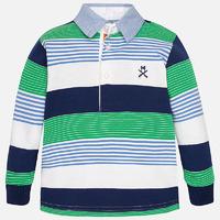 Baby boy long sleeve polo with striped Mayoral