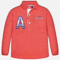 Baby boy long sleeve polo with applique Mayoral