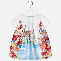 Baby girl short sleeve landscape print dress Mayoral