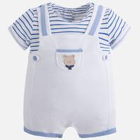 baby boy onesie overall style with striped top mayoral