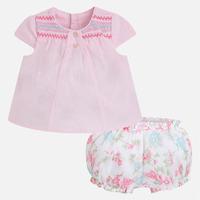 Baby girl short sleeve t-shirt with frill and shorts Mayoral