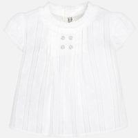 Baby girl blouse with pleated neck Mayoral