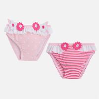 Baby girl swimsuits with ruffles and flowers Mayoral