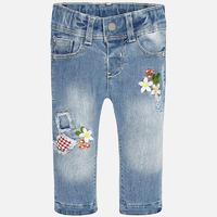 Baby girl long trousers with floral applique Mayoral