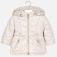 Baby girl coat in flat-woven fabric and faux fur Mayoral