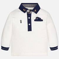 Baby boy long sleeve cotton piqué polo shirt Mayoral