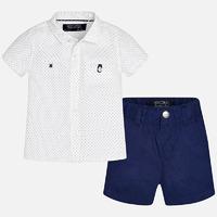 baby boy shorts with print shirt mayoral