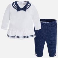 baby girl leggings and long sleeve blouse mayoral