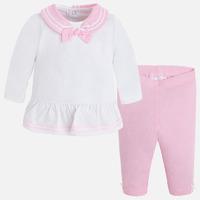 baby girl leggings and long sleeve blouse mayoral