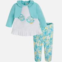 Baby girl leggings and double piece t-shirt cardigan Mayoral