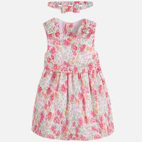 Baby girl floral print dress with headband Mayoral