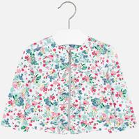 baby girl floral jacket with ruffles mayoral