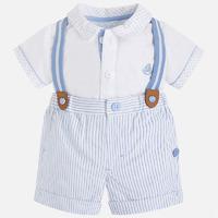 Baby boy shirt and shorts with suspenders Mayoral