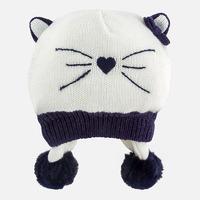 Baby girl knit beanie with pompoms Mayoral