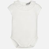 Baby girl bodysuit with ruffled neckline Mayoral