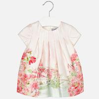 Baby girl short sleeve landscape print dress Mayoral