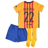 Barcelona Away Kit 2015/16 - Infants Gold with Aleix Vidal 22 printing