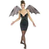 Batgirl Bat Wings Halloween Vampire Fancy Dress Costume