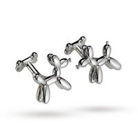 babette wasserman rhodium plated balloon dog cufflinks