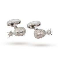 Babette Wasserman Rhodium Plated Pineapple Cufflinks