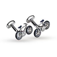 Babette Wasserman Blue Bicycle Cufflinks