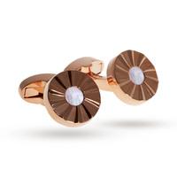 babette wasserman rose gold plated whirlwind cufflinks