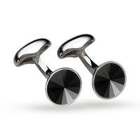 babette wasserman swarovski crystal galileo jet cufflinks