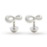 Babette Wasserman Rhodium Plated Infinity Cufflinks