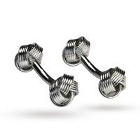 babette wasserman rhodium plated knot cufflinks