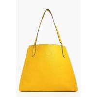 Basic Popper Shopper Bag - yellow