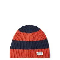 Bar Striped Beanie - Pumpkin Orange