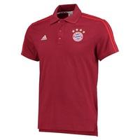 Bayern Munich 3 Stripe Polo Red