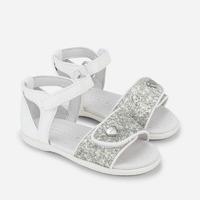 Baby girl sandals with riptape and metallic details Mayoral