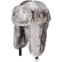 barts fur bomber mens beanie in white