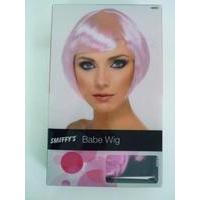babe wig pink short bob with fringe