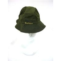 Barbour Size: Small (21.25/55cm rim) Dark Sage Green Casual/Country Treated Cotton Beanie
