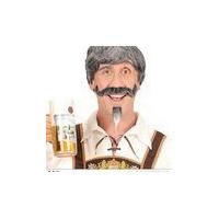 Bavarian Men\'s Wig With Moustache & Goatee Beard National Fancy Dress